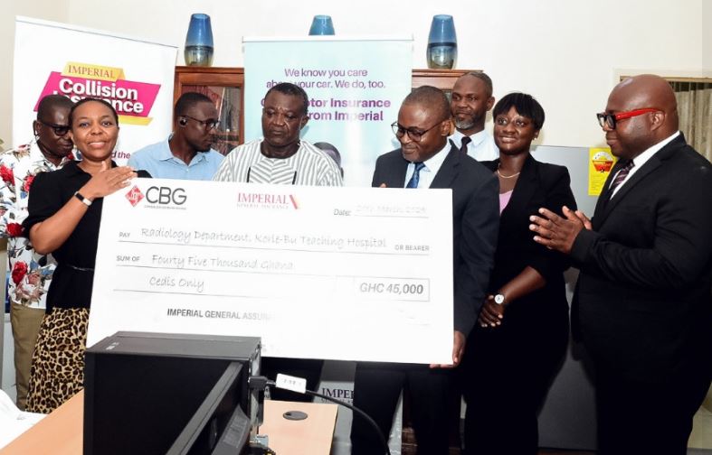 Imperial General Assurance donates cash to support Radiology Department of Korle Bu